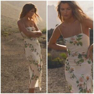 Zara Floral Print Ruffled Mini Dress NWT Blogger Fav Size Medium